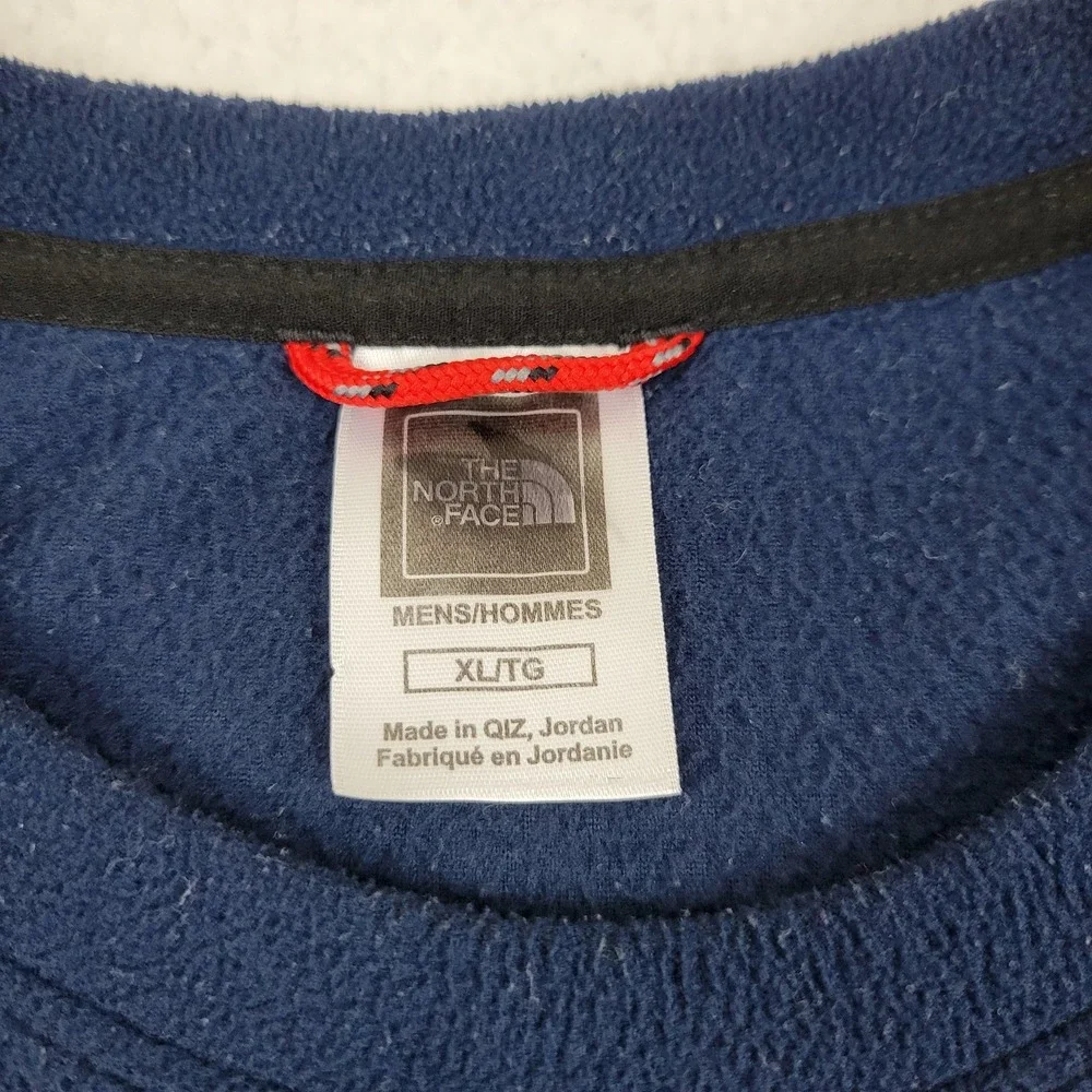 North Face Pullover Mens XL Blue Gray Fleece Crewneck Outdoor‎ Hiking Sweater
